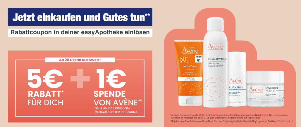 Avene 5€ Rabatt-Aktion